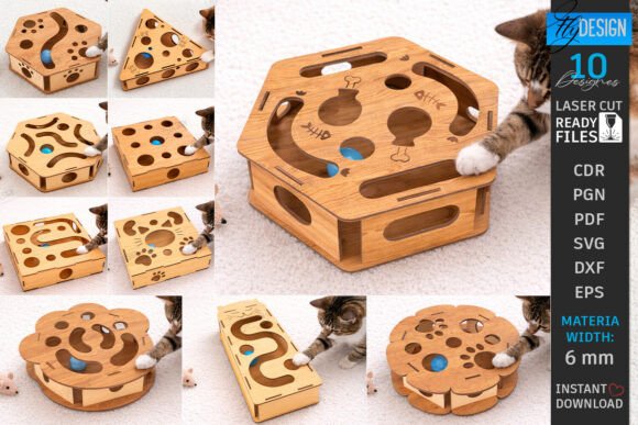 Download Cat Toy Maze Laser Cut Bundle | Pets SVG - Svg Collection