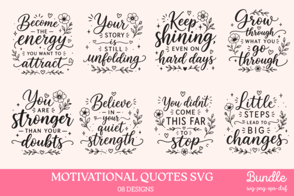 Download Motivational Quotes SVG Bundle - Svg Collection
