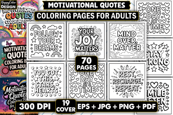 Download Adult- Motivational Quotes Coloring Book - Motivational quotes Collection