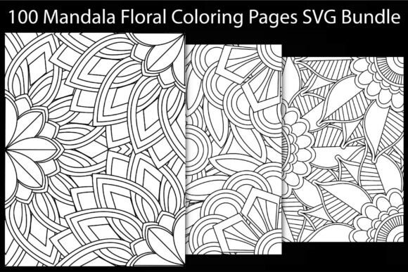 Download Mandala Floral Coloring Pages SVG Bundle - Svg Collection