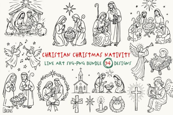 Download Christian Christmas Nativity SVG Bundle - Svg Collection