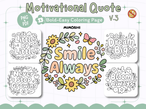 Download Motivational Quotes Coloring Pages V.3 - Motivational quotes Collection
