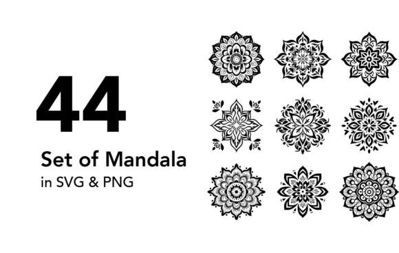 Download Set of Mandala Flower Illustration - Mandala flower Collection