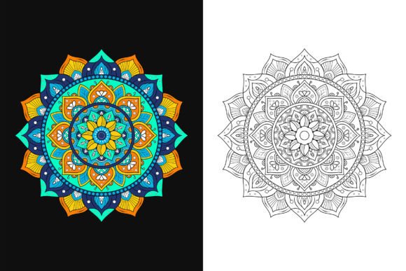 Download Mandala Flower Pattern for Relaxation - Mandala flower Collection