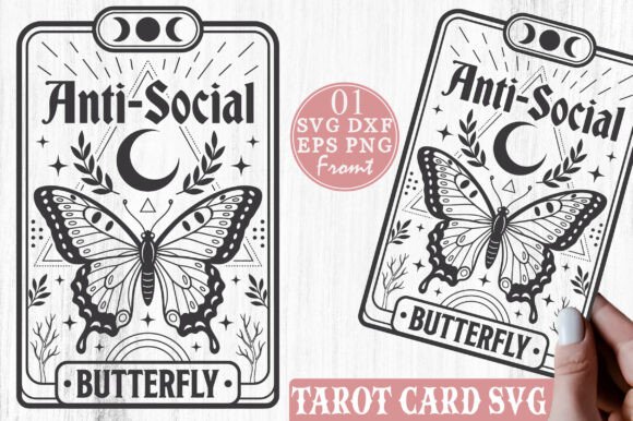 Download Anti Social Butterfly Tarot Card SVG - Svg Collection
